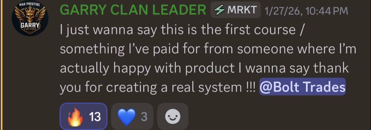 GARRY CLAN LEADER saying first course he's happy with